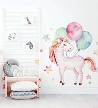 Zvířata /  nalepka-na-stenu-unicorn-balloons-yokodesign-lovel-sk1.jpg 