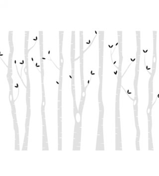 Forest - Lesní motiv /  nalepky-na-stenu-deer-brezy-r052-lovel-sk1.jpg 