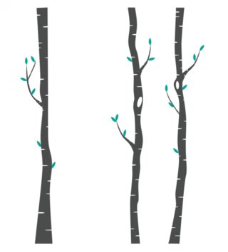 Forest - Lesní motiv /  nalepky-na-stenu-deer-brezy-r053-lovel-01.jpg 