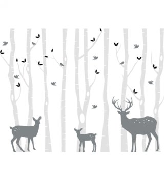 Forest - Lesní motiv /  nalepky-na-stenu-deer-jelenceky-lovel-sk1.jpg 