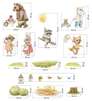 Forest - Lesní motiv /  nalepky-na-stenu-do-detskej-izby-forest-dk471-lesne-zvieratka-lovel-01.webp 