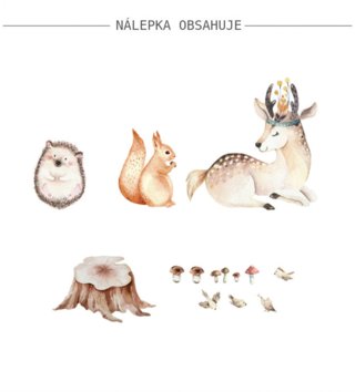Forest - Lesní motiv /  nalepky-na-stenu-forest-jelencek-a-vevericka-yokodesign-lovel-sk2.jpg 