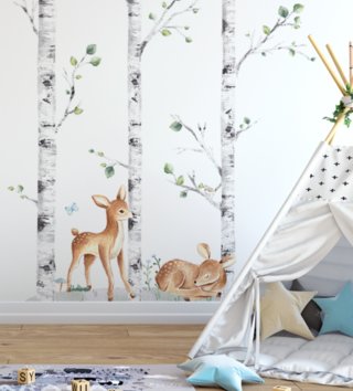 Forest - Lesní motiv /  nalepky-na-stenu-forest-jelencek-spiaci-yokodesign-lovel-sk1.jpg 
