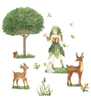 Forest - Lesní motiv /  nalepky-na-stenu-rozpravkovy-les-dk457-lesna-zienka-zvieratka-a-stromy-lovel-01.jpg 
