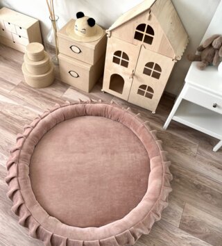 Kulaté dětské hnízda /  nest-mat-velvet-beige-2.jpg 