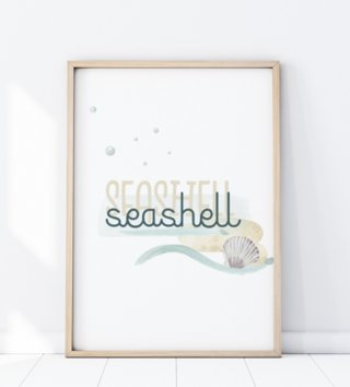 Plakáty /  plagat-ocean-napis-seashell-p395-lovel.jpg 