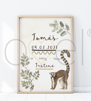 Plakáty /  plagat-s-menom-safari-lemur-p354-lovel-02-R.png 