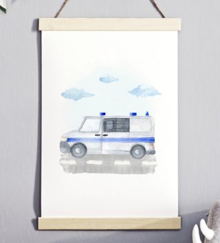 Plakáty /  plagat-travel-policajne-auto-p165-lovel.jpg 