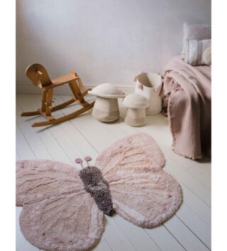 90 x 120 cm /  pratelny-detsky-koberec-motyl-butterfly-pink-lorena-canals-lovel-02.jpg 