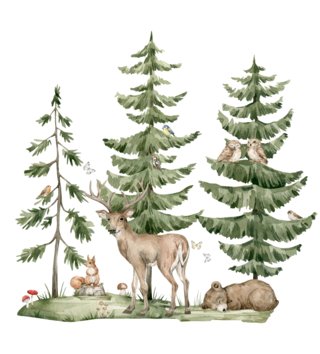 Forest - Lesní motiv /  sada-forest-dk470-les-a-zvieratka-01.jpg 