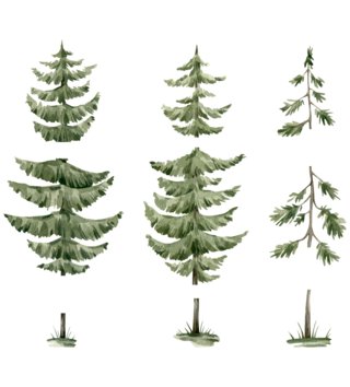 Forest - Lesní motiv /  sada-nalepky-na-stenu-forest-dk469-les-a-zvieratka-31-casti-lovel-04.jpg 