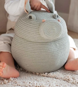 Koše na hračky, úložné boxy /  ulozny-kosik-hroch-henry-lovel-02.webp 