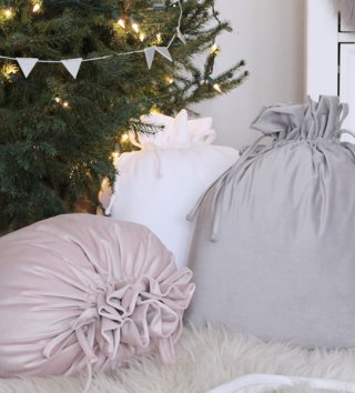 Doplňky /  Vánoční dekorační pytel - Pudrově růžová 