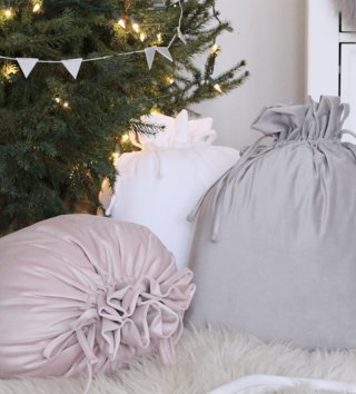 Doplňky /  Vánoční dekorační pytel - Pudrově růžová 