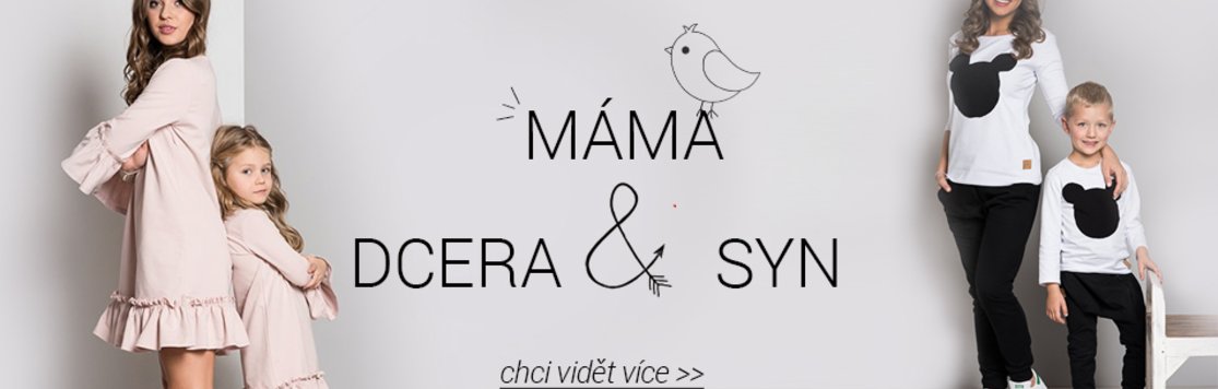 banner Sety oblečení máma a dcera, máma a syn